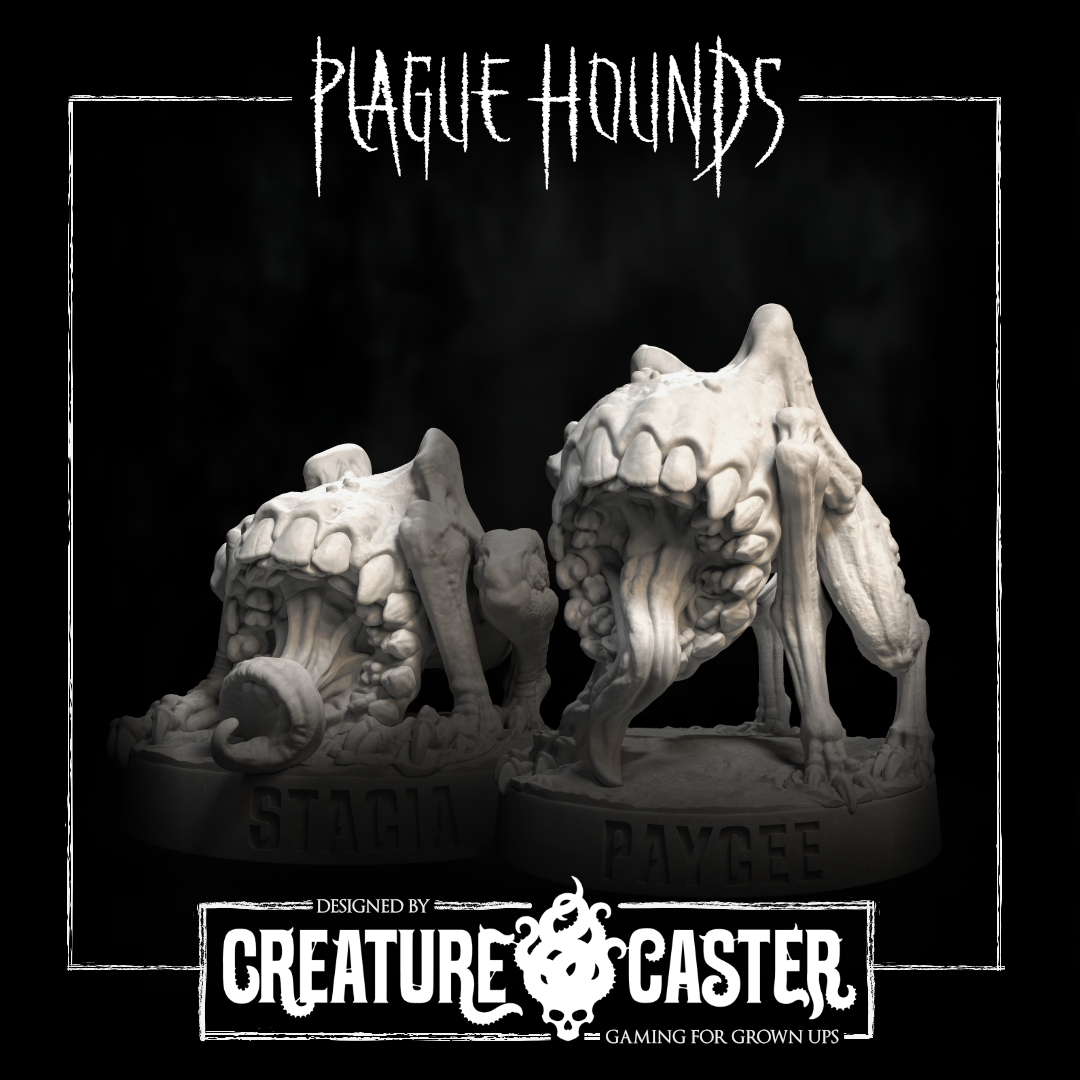 Plague Hounds - Trench Crusade STL file for Hound of the Black Grail