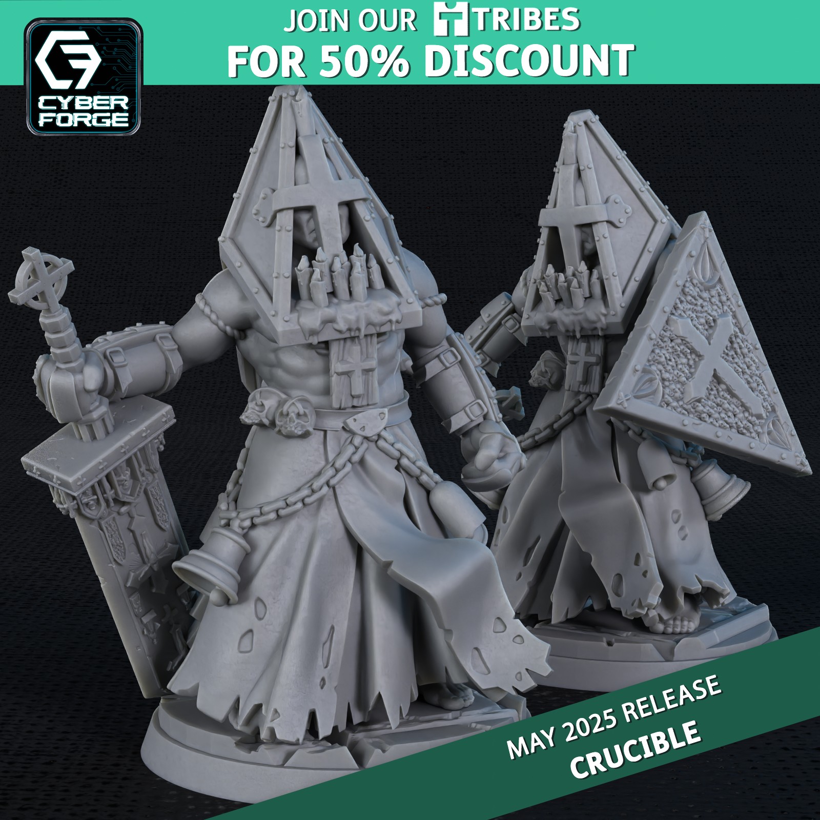 Communicants by Titan Forge Miniatures, is a proxy for Communicant, in Trench Pilgrims.