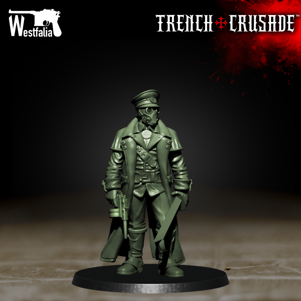 Trench Crusade - Heretic General - Trench Crusade STL file for Lieutenant