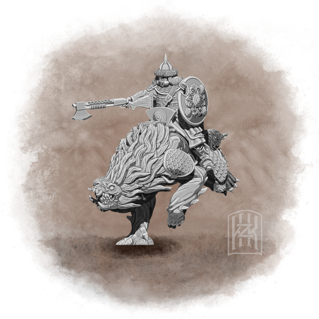 The Qarīn-Kumun - Keshikten A Shotgun and Shield - Trench Crusade STL file for Azeb, Lion of Jabir, Jannisary, Jannisary Officer