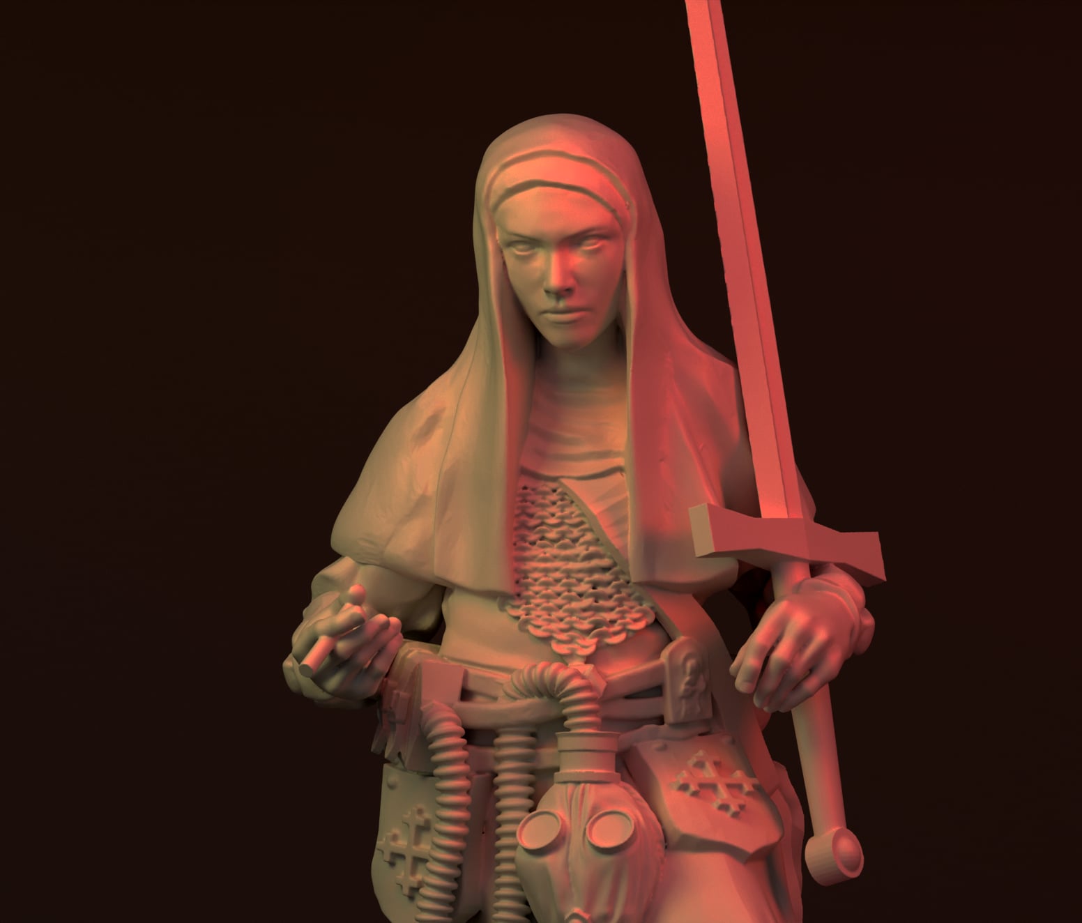 Warrior Nuns - Trench Crusade STL file for Stigmatic Nun