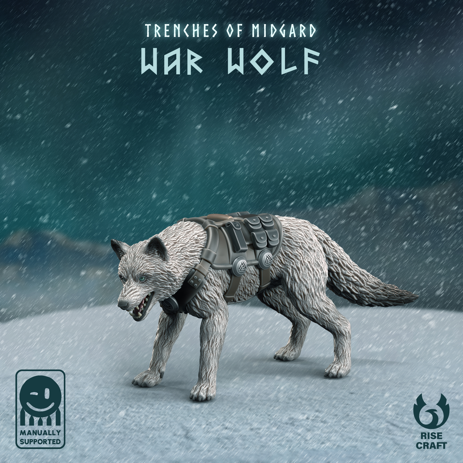 Trenches of Midgard - War Wolf by Rise-Craft, is a proxy for Trench Dog, in Trench Crusade factions.