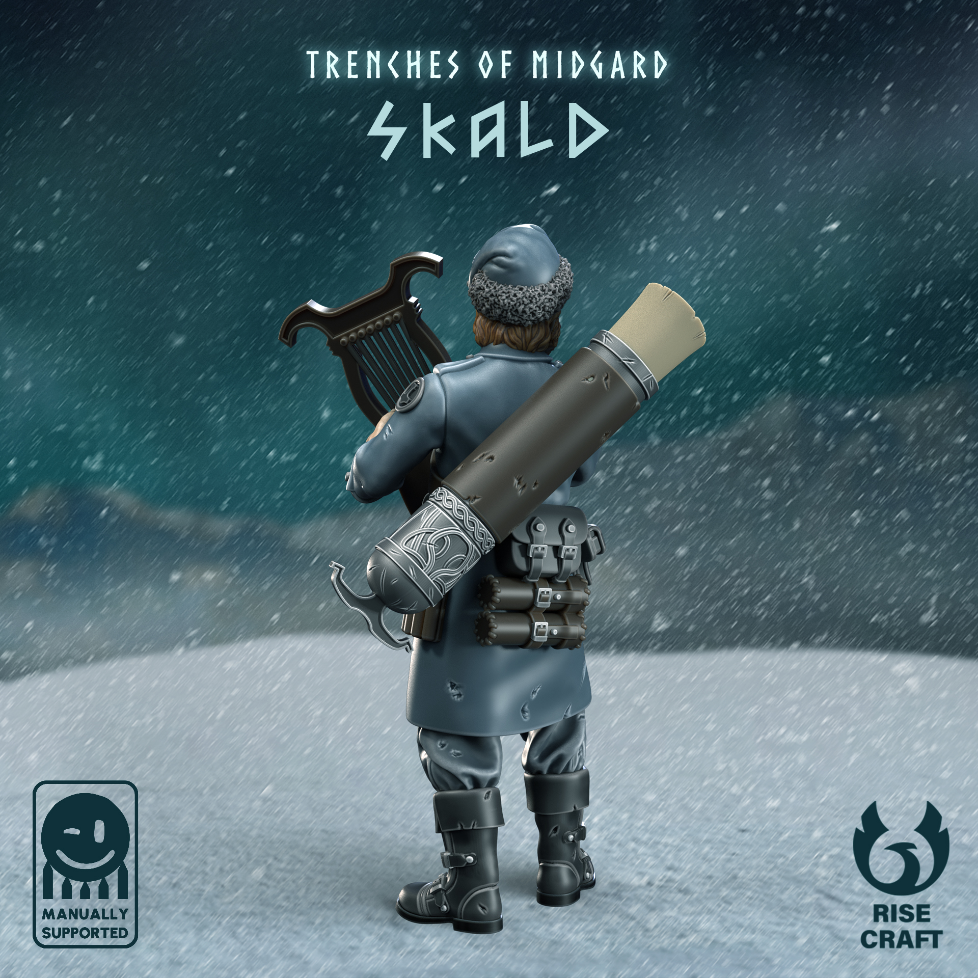 Trenches of Midgard - Skald - Trench Crusade STL file - Image 2