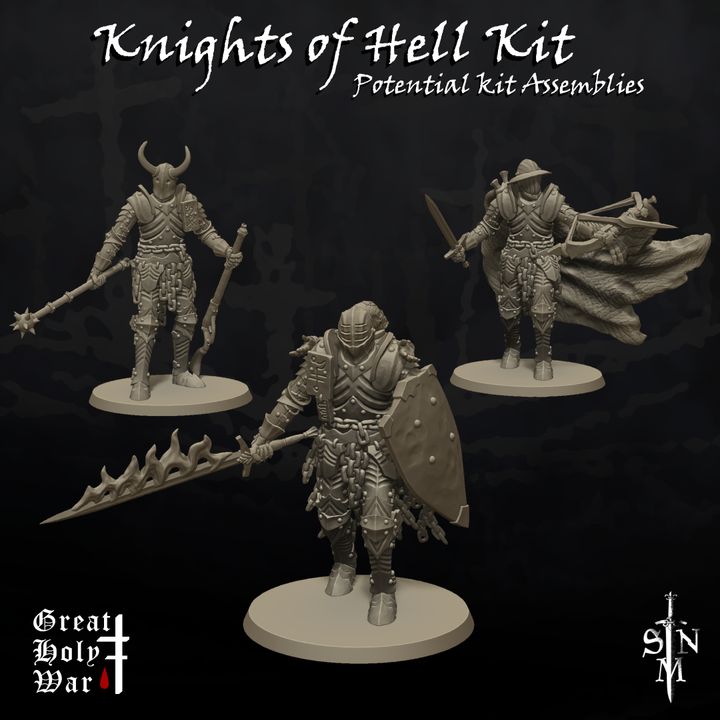 Great Holy War: Knights of Hell Kit by Sir Nicholas Miniatures - Image 2