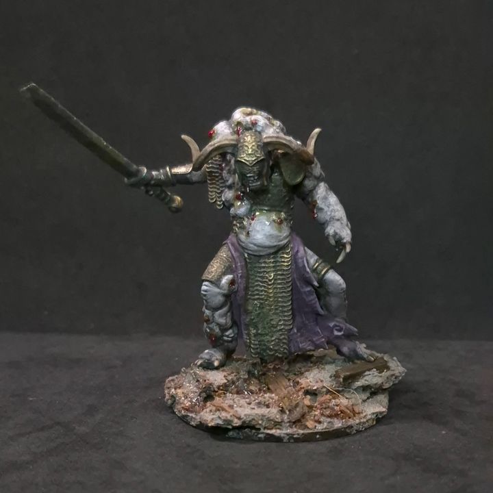 Lord of Pox - Trench Hell by Lost Heresy Miniatures, is a proxy for Lord of Tumors, in Cult of the Black Grail.