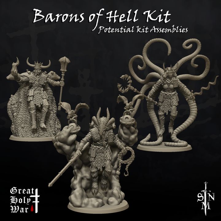 Great Holy War: Barons of Hell Kit by Sir Nicholas Miniatures - Image 3
