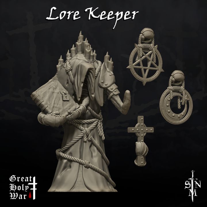 Great Holy War: Lore Keeper - Trench Crusade STL file for Scripture Guardian