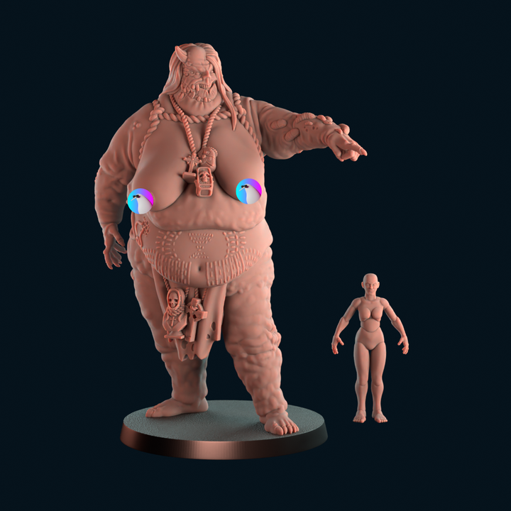 The Hollow War - The Mother by Koolkiwi Miniatures, is a proxy for Matagog Hag, in Cult of the Black Grail.