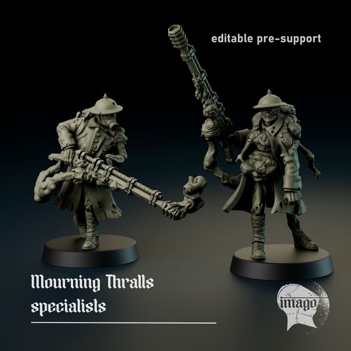 Mourning Thralls specialists - Trench Crusade STL file for Corpse Guard