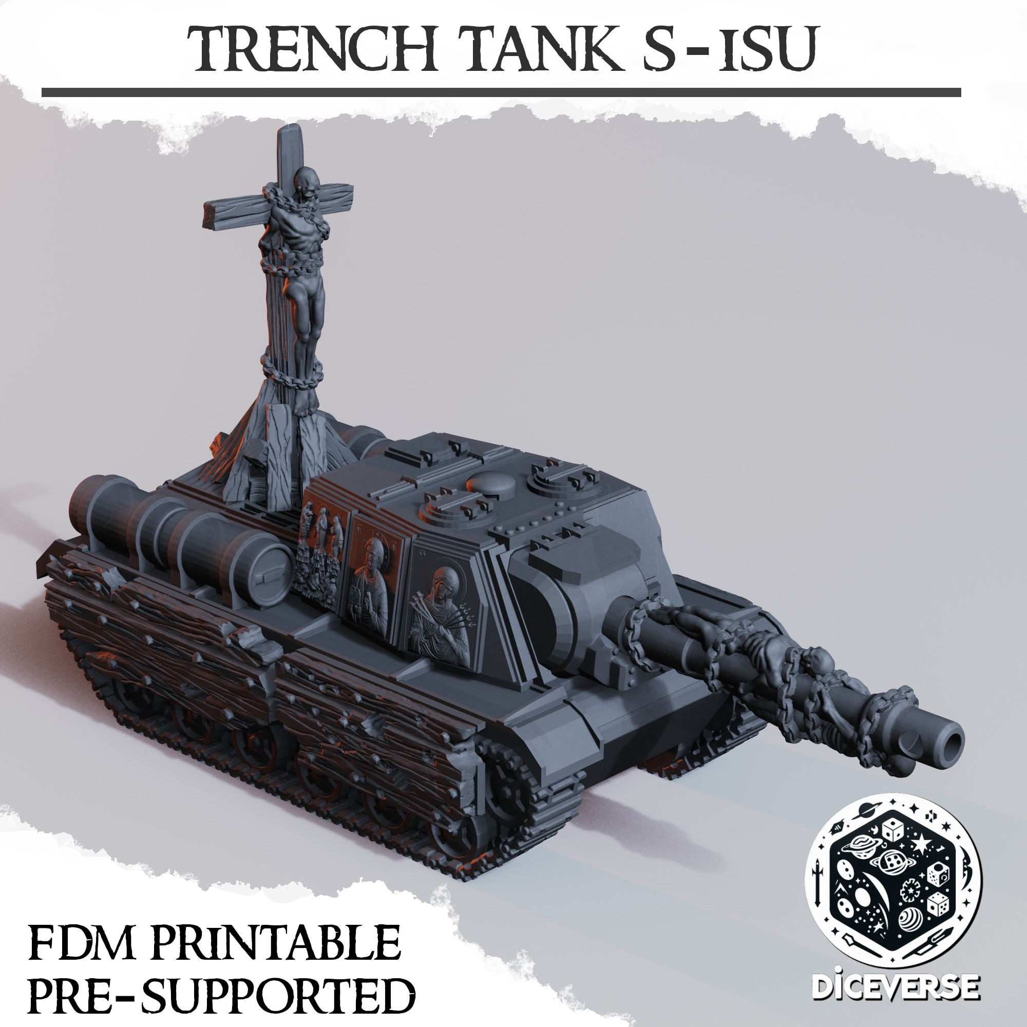 Trench Tank: S-ISU by Diceverse - ISU, ISU-152, battlepilgrims, holycrusade, trench, trenchcrusade, trenchcrusadetank, trenchcrusadeterrain, trenchcrusadevehicle, trenchtank, trenchterrain, trenchvehicle, trenchwar, trenchwarfare, ww2tank - Image 3