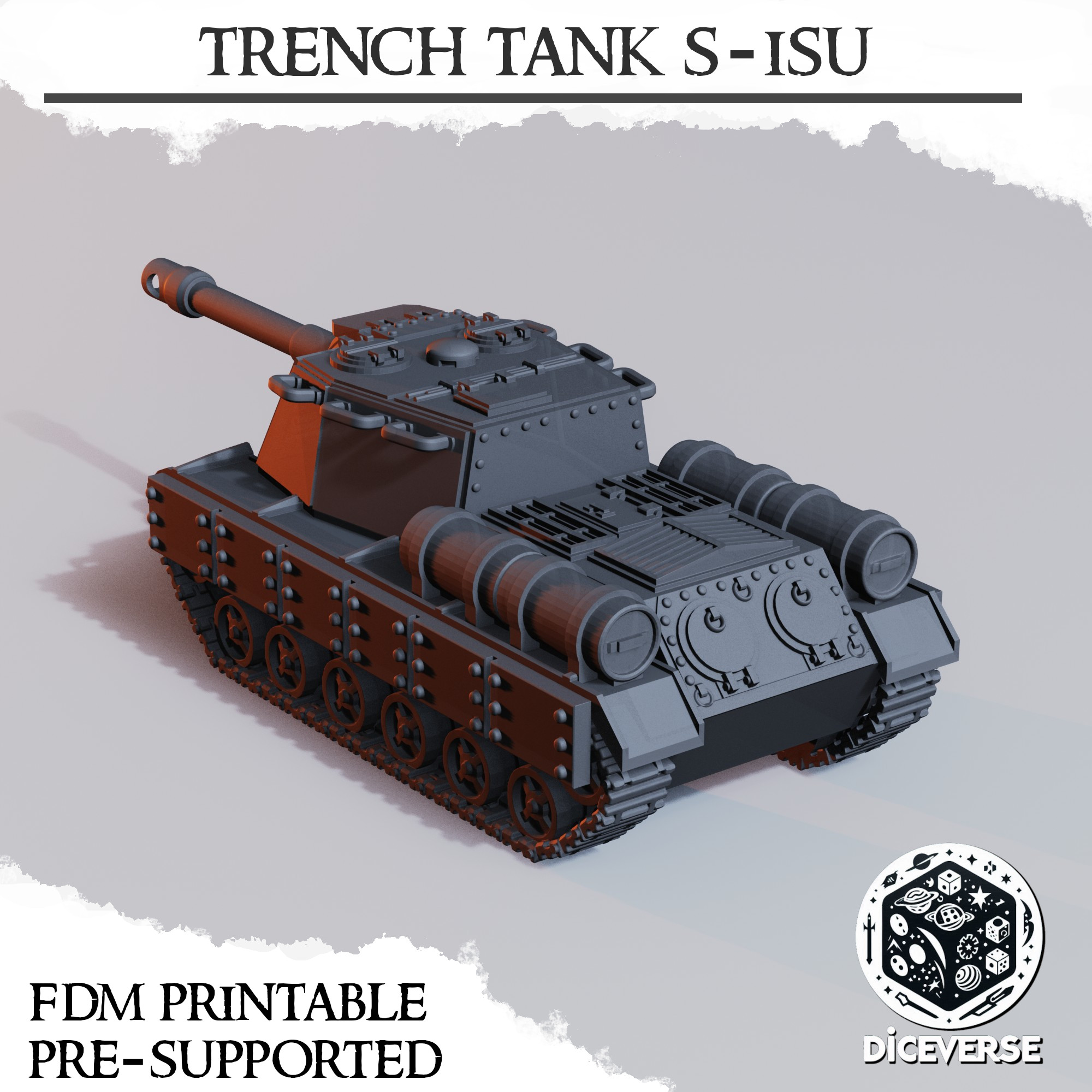 Trench Tank: S-ISU by Diceverse - ISU, ISU-152, battlepilgrims, holycrusade, trench, trenchcrusade, trenchcrusadetank, trenchcrusadeterrain, trenchcrusadevehicle, trenchtank, trenchterrain, trenchvehicle, trenchwar, trenchwarfare, ww2tank - Image 4