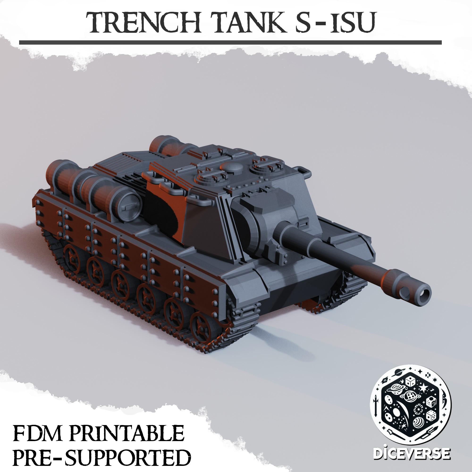 Trench Tank: S-ISU by Diceverse - ISU, ISU-152, battlepilgrims, holycrusade, trench, trenchcrusade, trenchcrusadetank, trenchcrusadeterrain, trenchcrusadevehicle, trenchtank, trenchterrain, trenchvehicle, trenchwar, trenchwarfare, ww2tank - Image 5