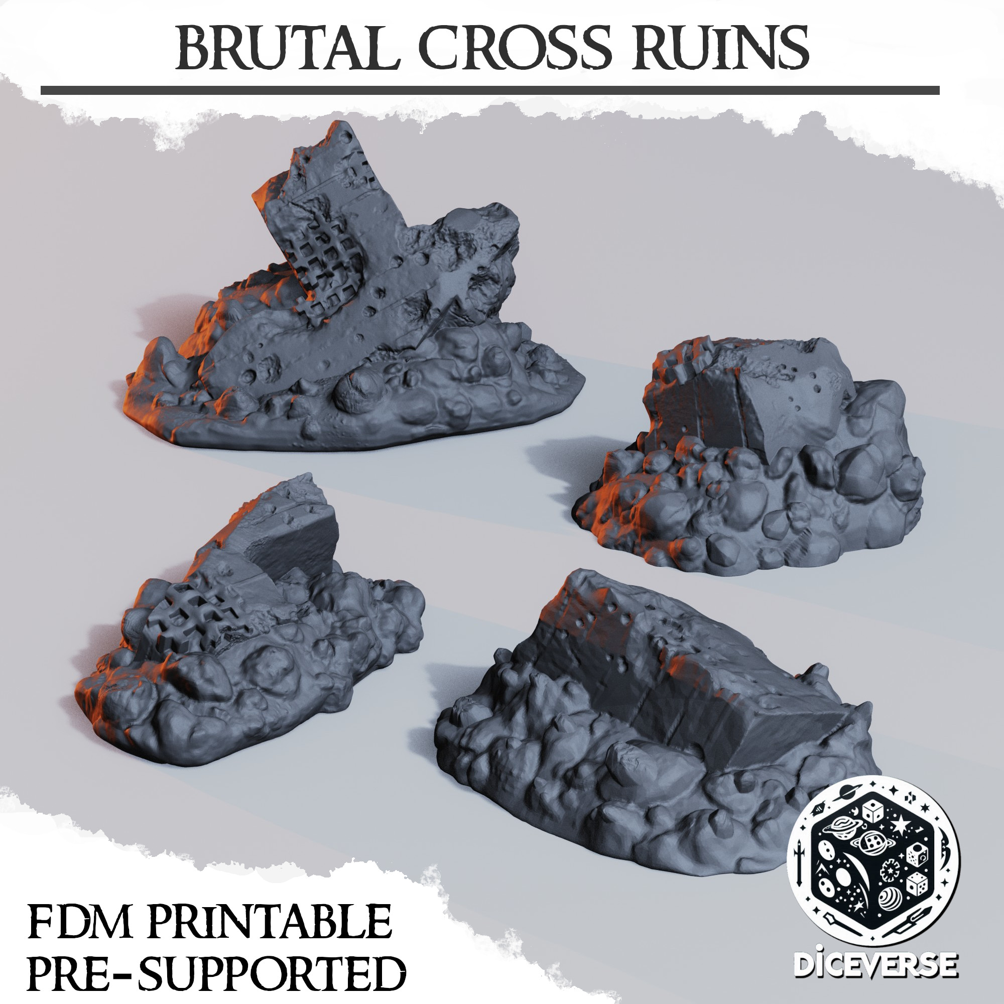 Trench Terrain: Brutal Cross Ruins