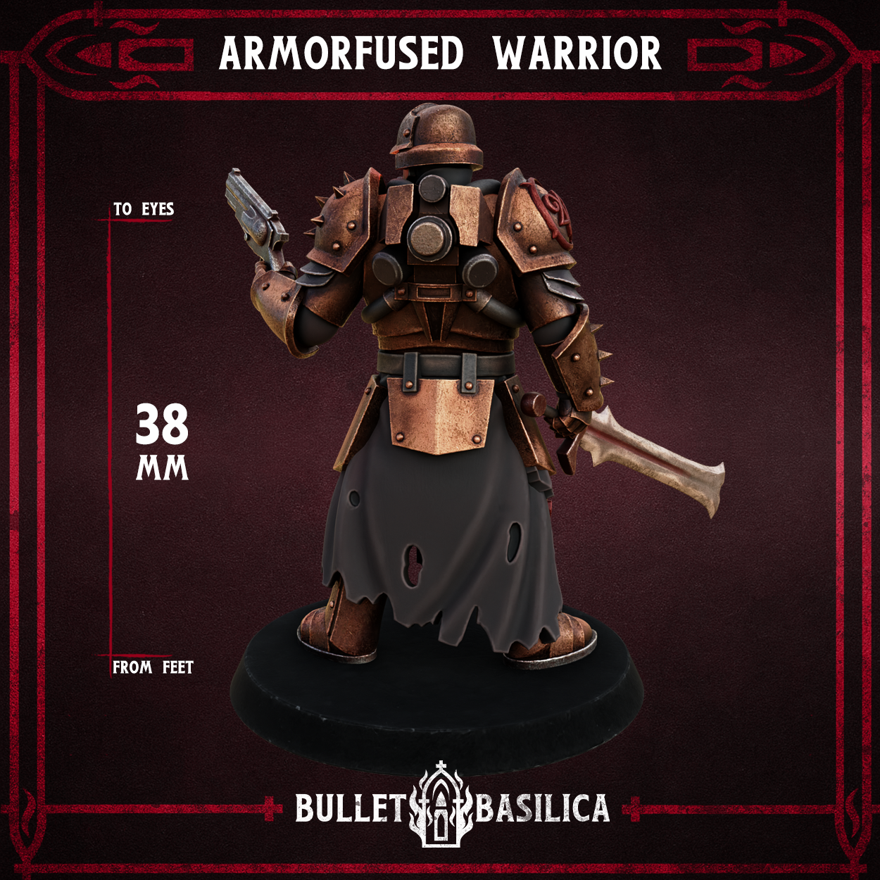 Armorfused Warrior (Promo Model) - Trench Crusade STL file - Image 3