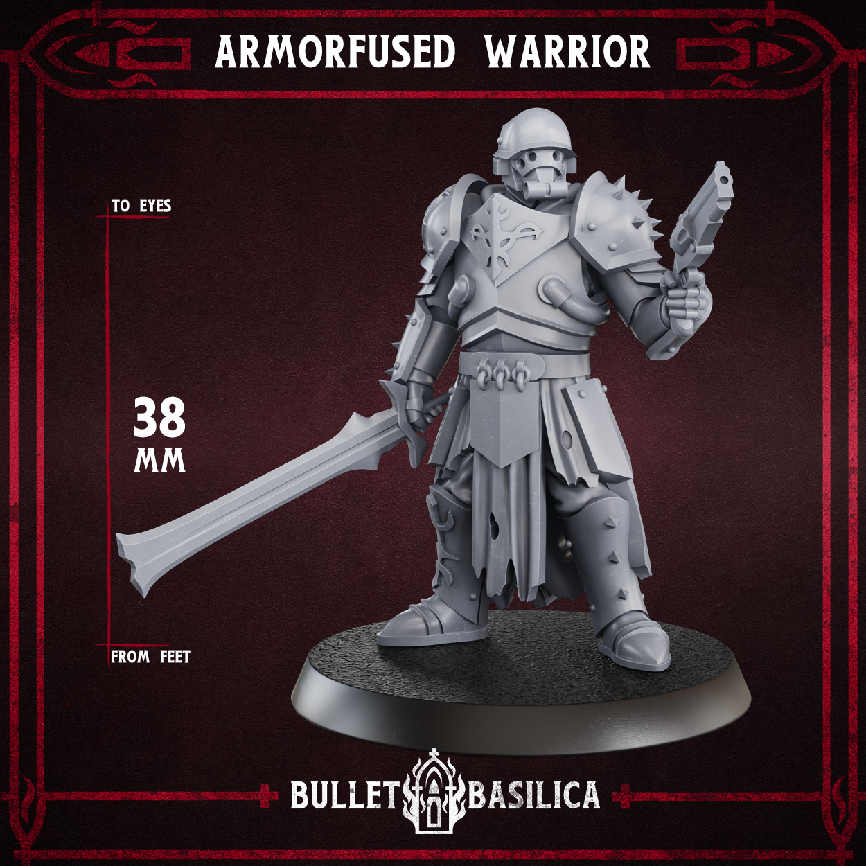 Armorfused Warrior (Promo Model) - Trench Crusade STL file - Image 4
