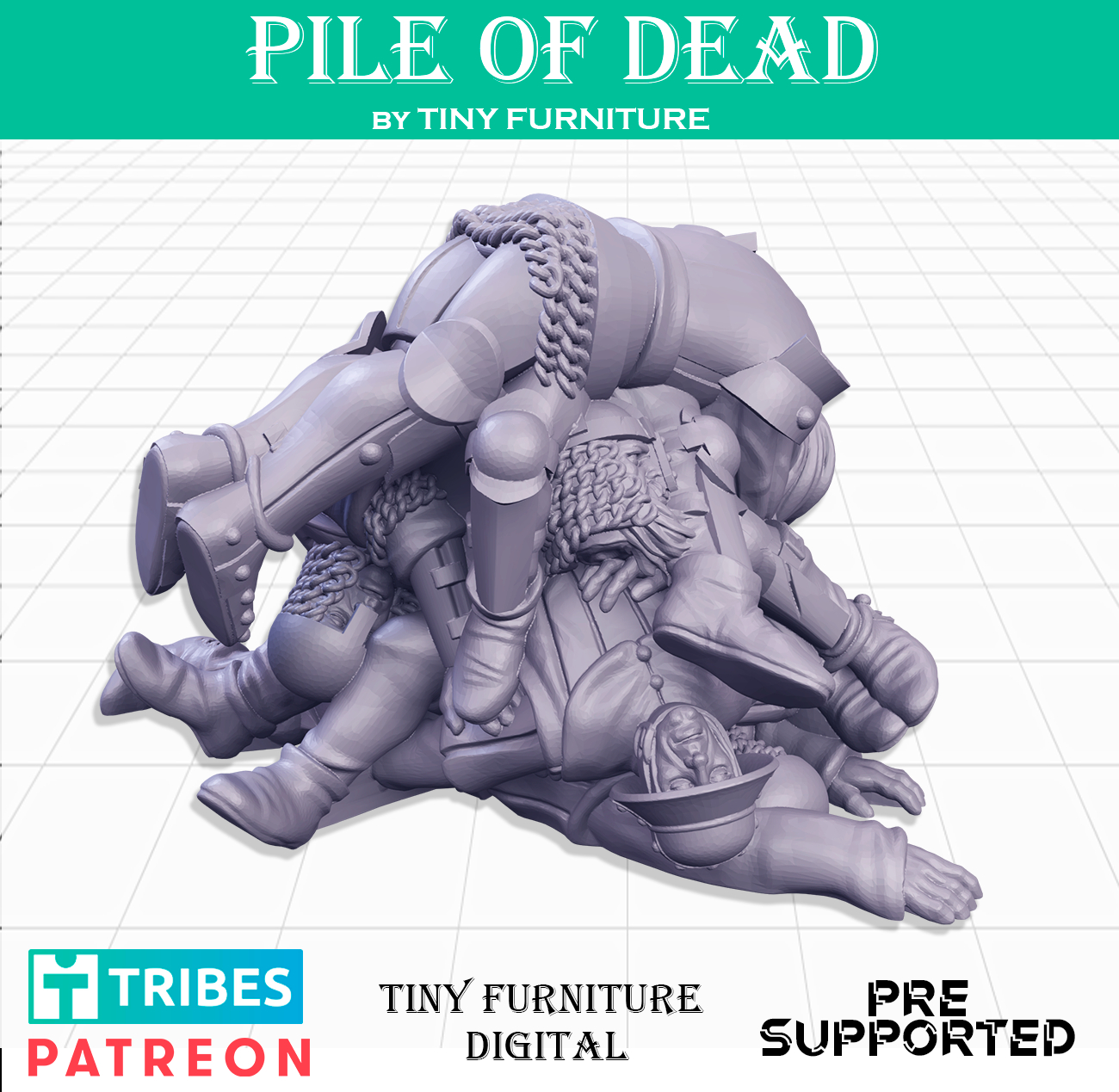 Pile of dead (Harvest of War) by Tiny-Furniture - Trench Crusade Terrain