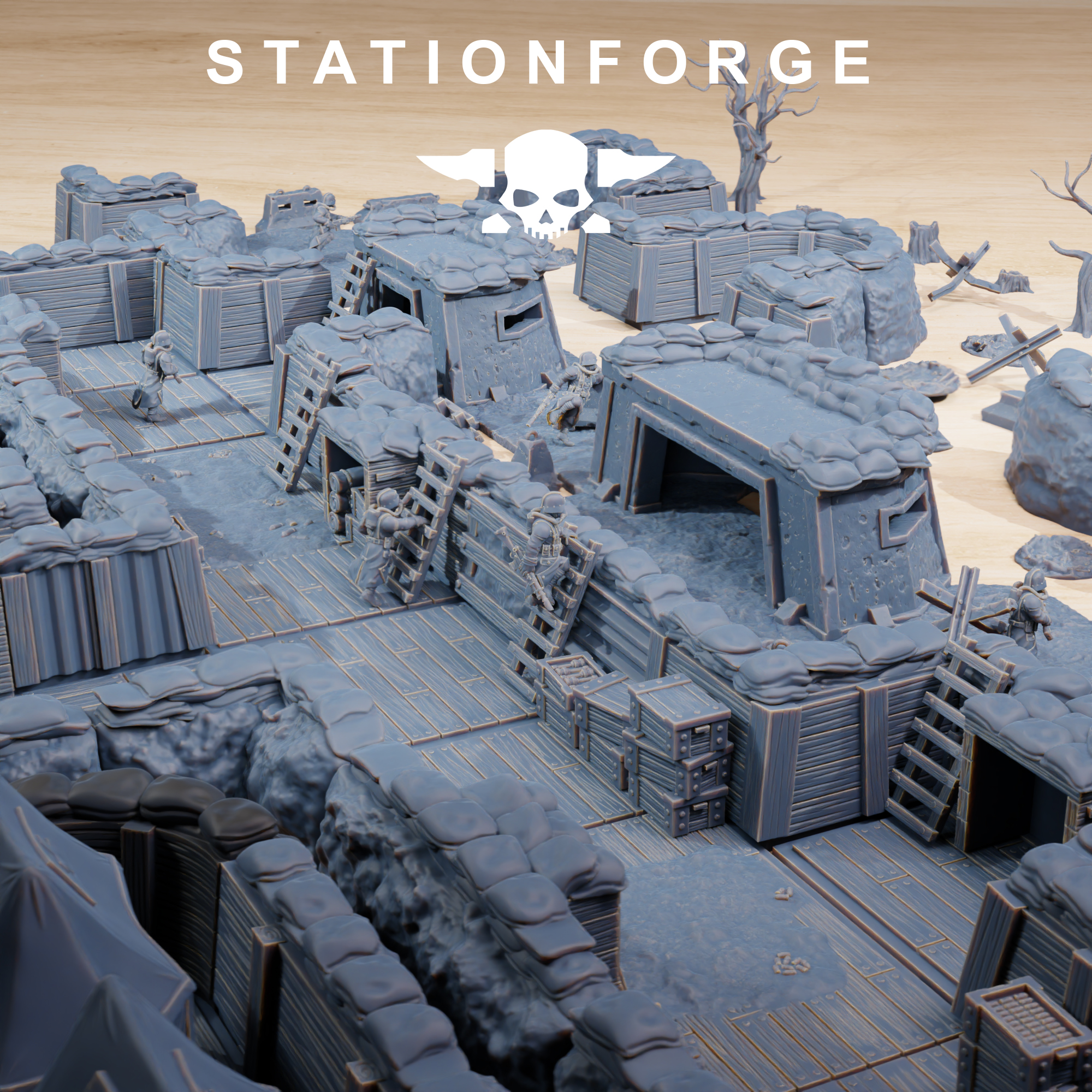 GrimGuard Trench Terrain by Station Forge - Trench Crusade Terrain