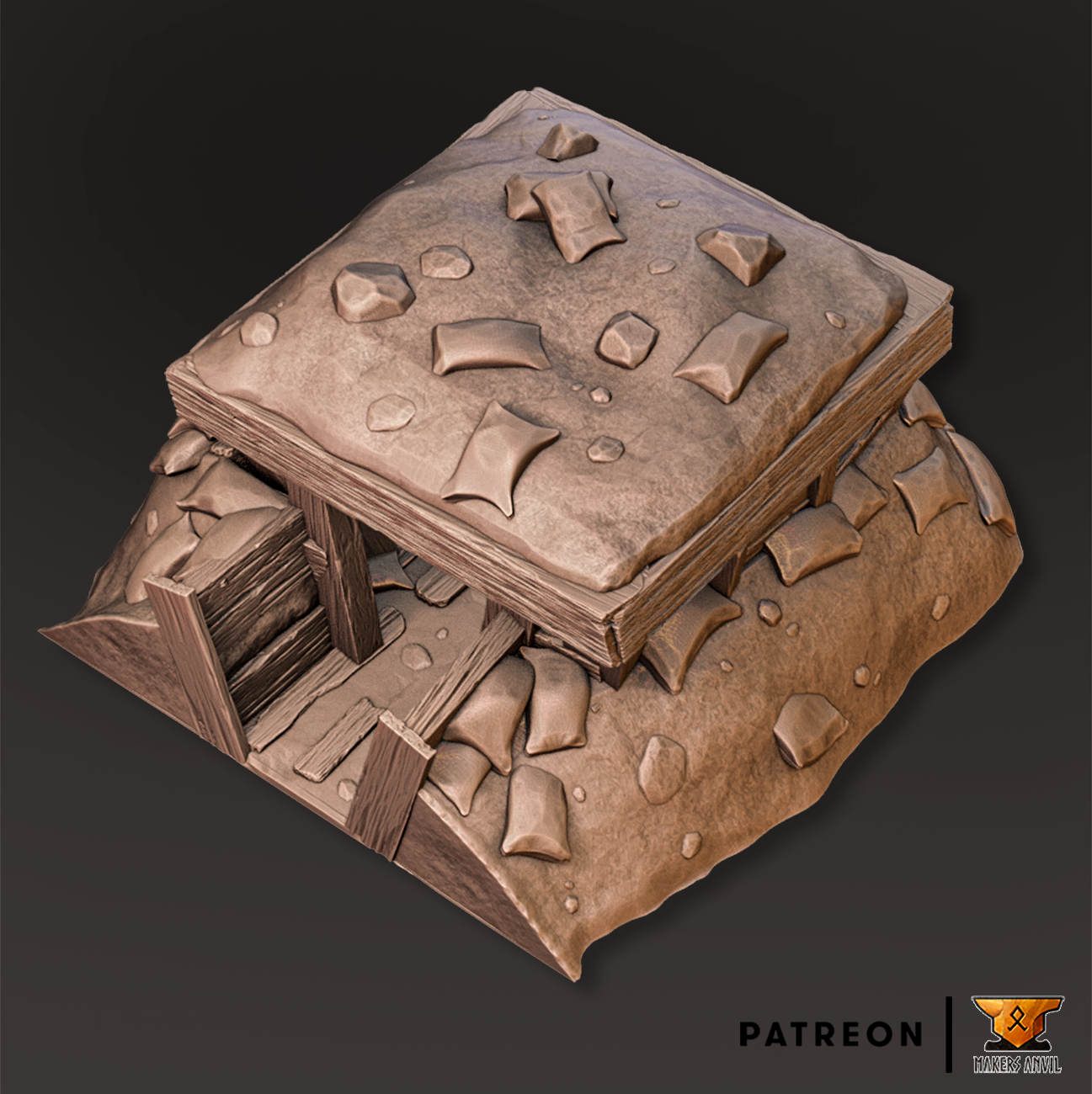 Trenched Battlefield - Small cottage by MakersAnvil - Trench Crusade Terrain