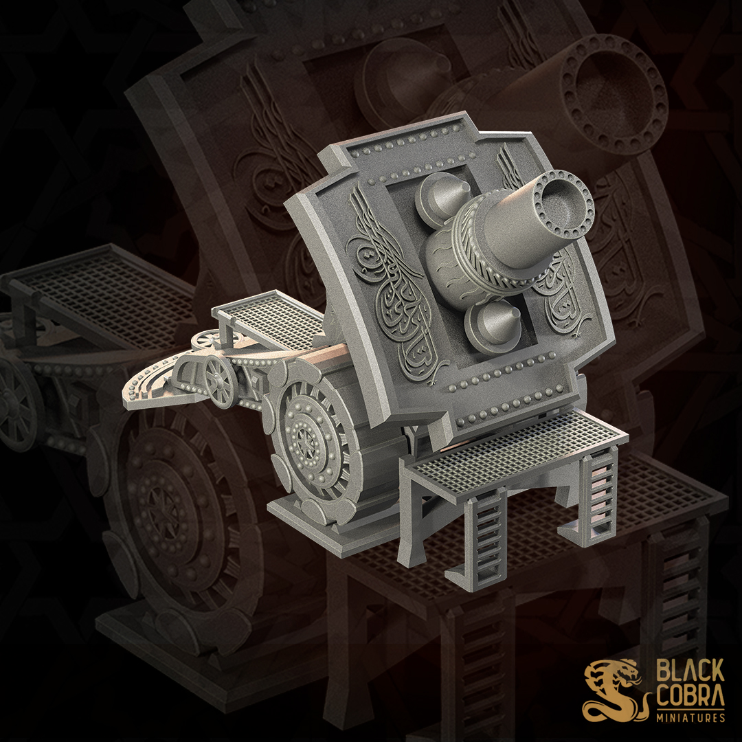 Big Cannon From Iron Trenchers by MOMminiatures - Skirmish, WWI, boardgame, diorama, rpg, tabletop, terrain, trench, wargame, wargaming - Image 2