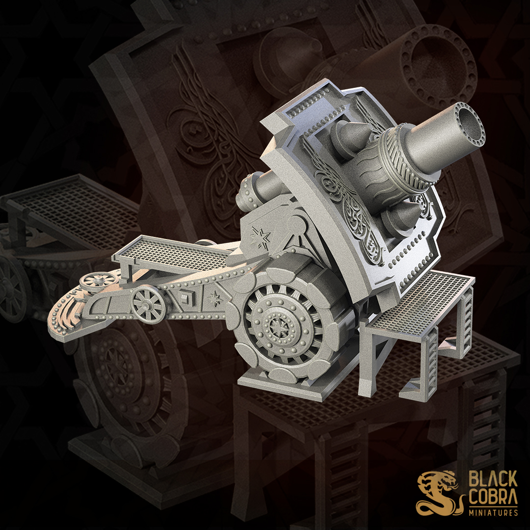 Big Cannon From Iron Trenchers by MOMminiatures - Trench Crusade Terrain