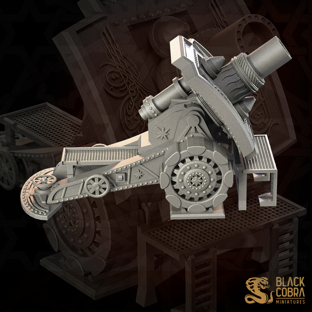 Big Cannon From Iron Trenchers by MOMminiatures - Skirmish, WWI, boardgame, diorama, rpg, tabletop, terrain, trench, wargame, wargaming - Image 4
