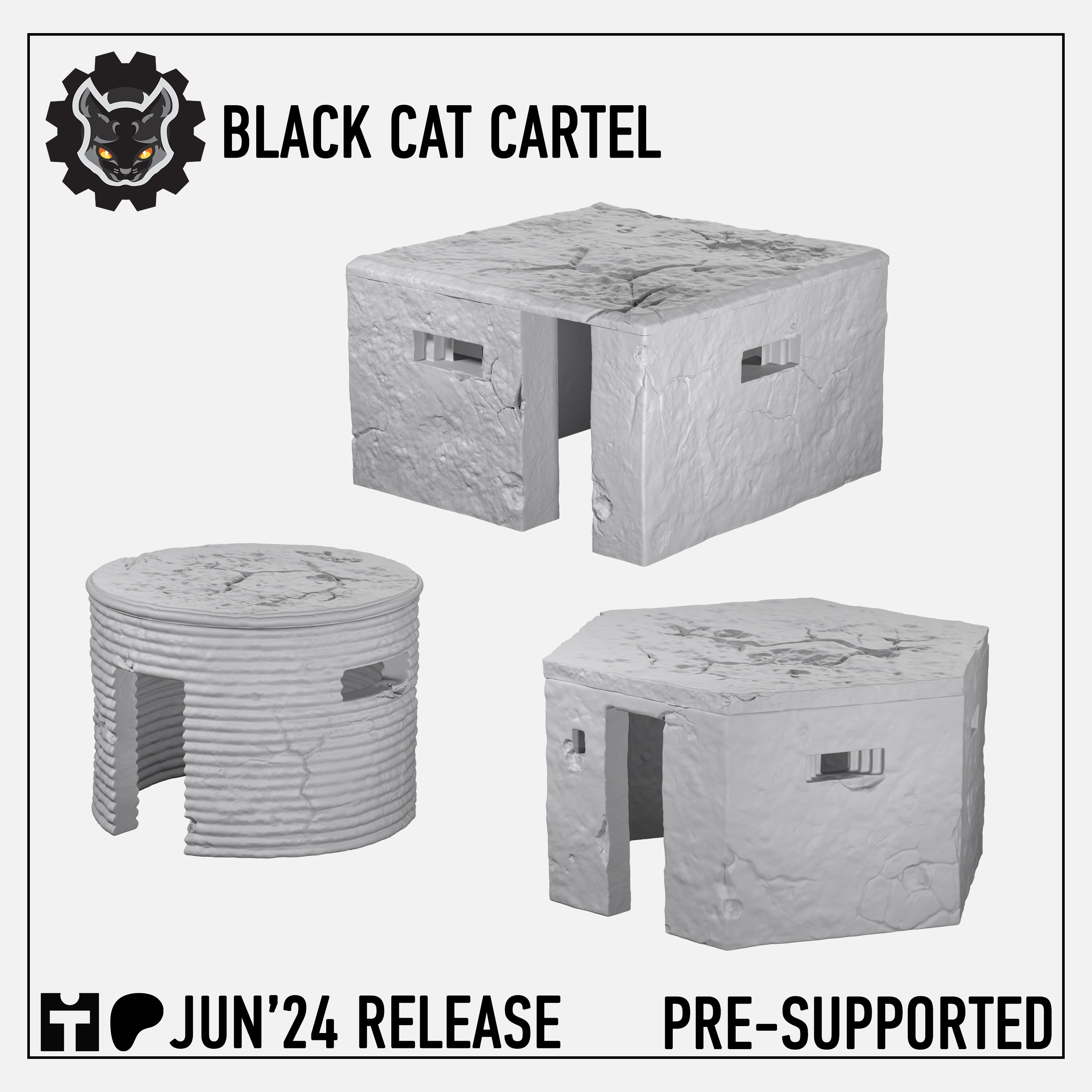 WW2 GB Pillboxes FW3 by BlackCatCartel - 28mm, Bunker, boltaction, history, pillbox, tabletop, terrain, wargame, wargaming, ww2 - Image 4