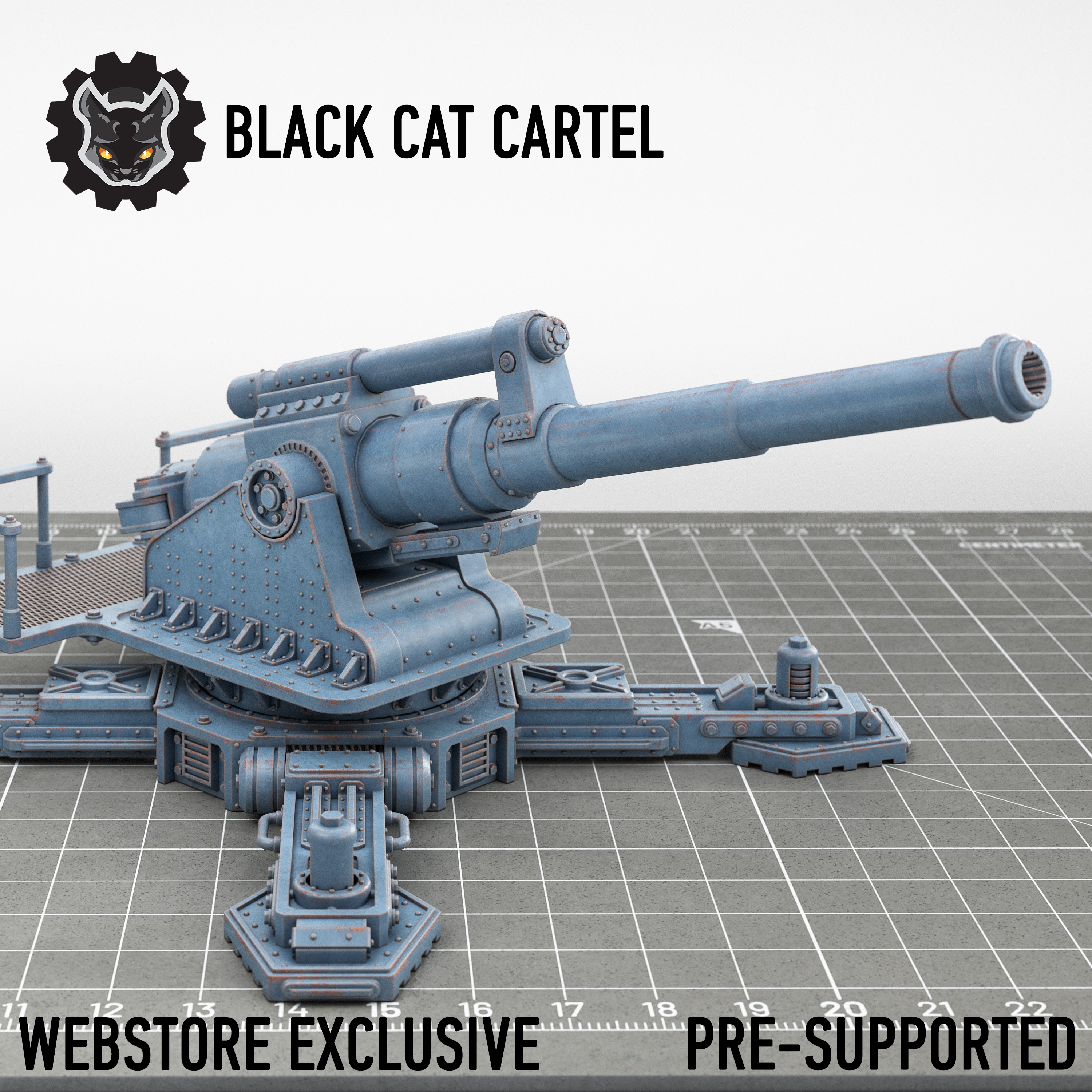 'Minotaur' Heavy Artillery Piece (H-Series Platforms) by BlackCatCartel - Trench Crusade Terrain
