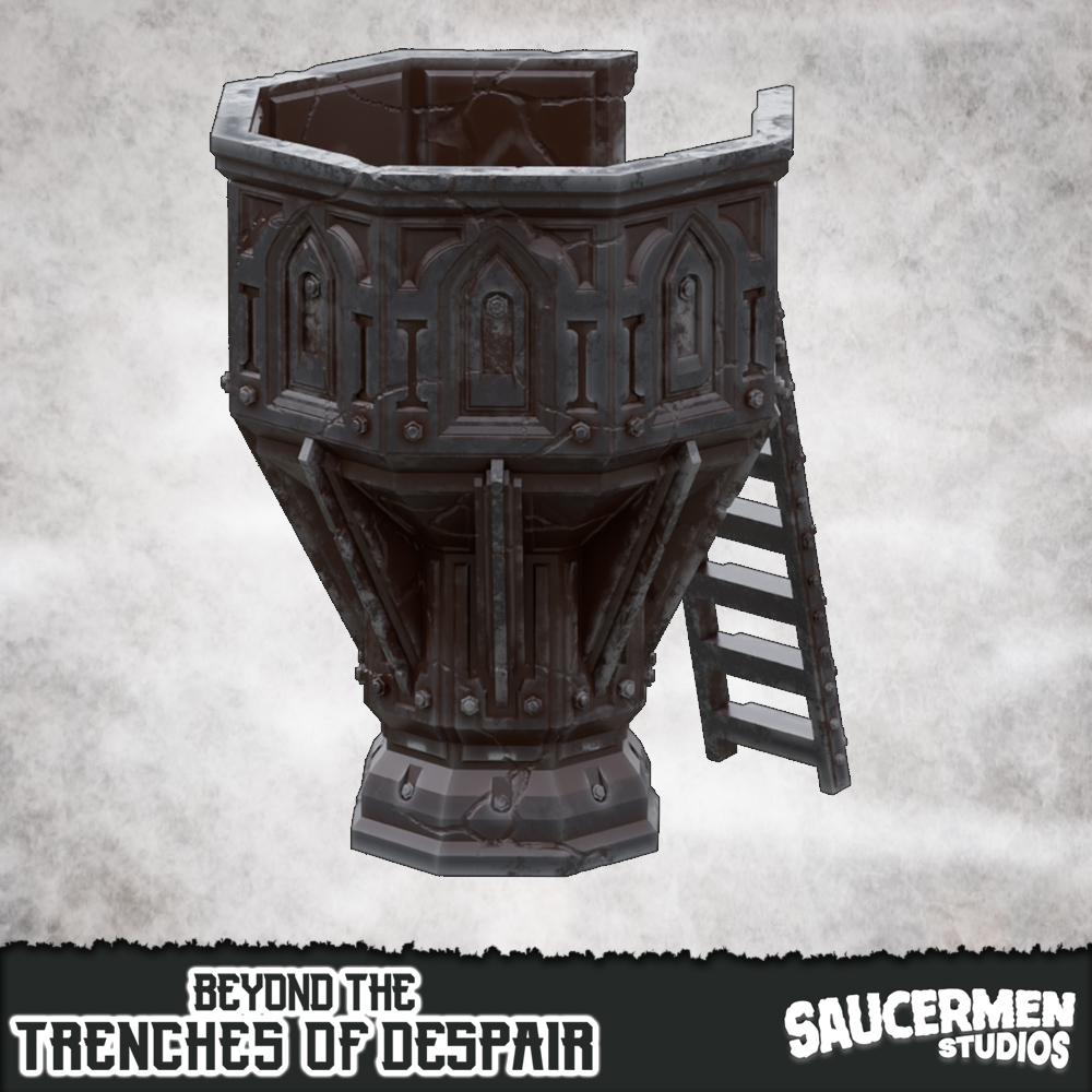 Beyond the Trenches of Despair: Pulpit by saucermenstudios - Trench Crusade Terrain