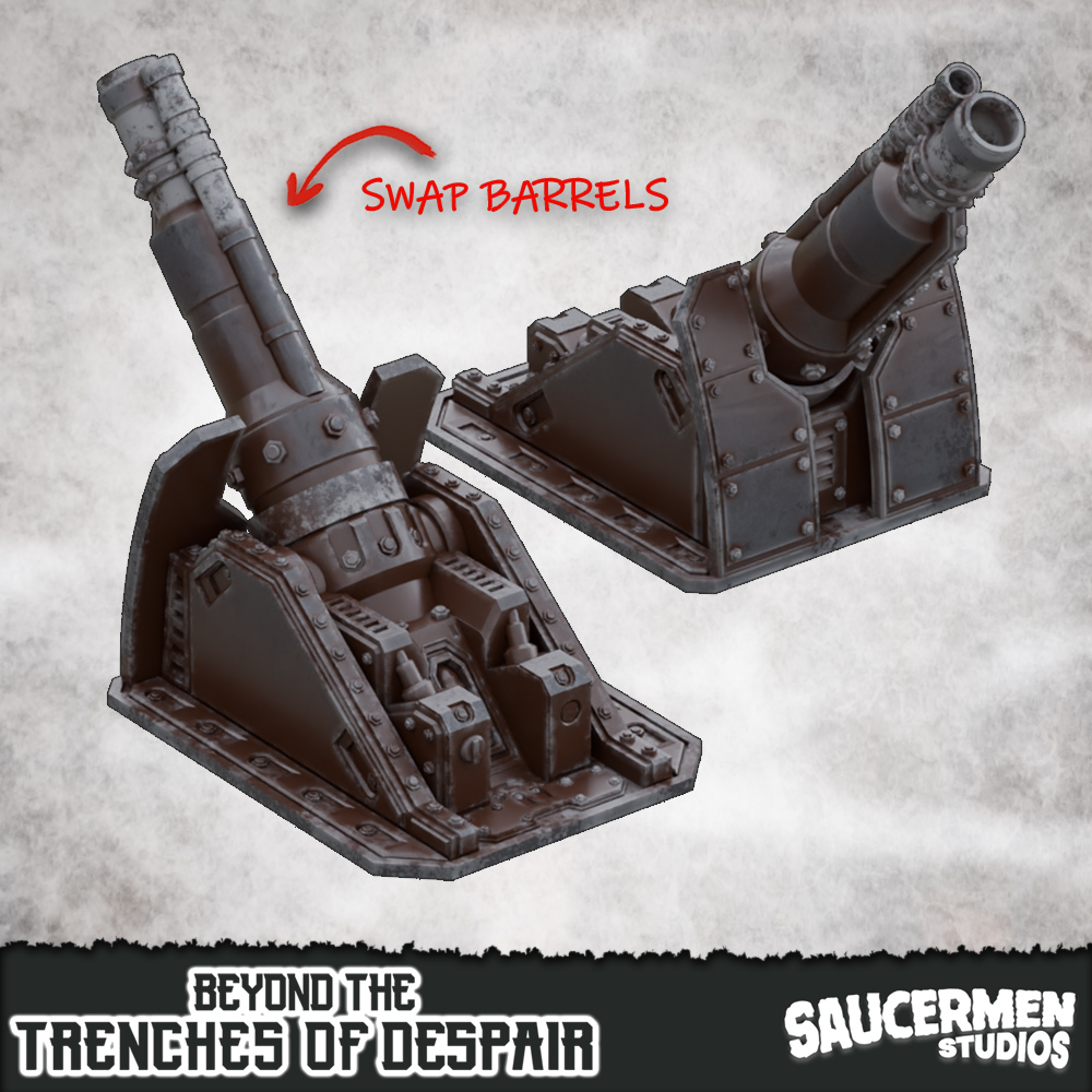 Beyond the Trenches of Despair: Artillery-Static by saucermenstudios - Trench Crusade Terrain