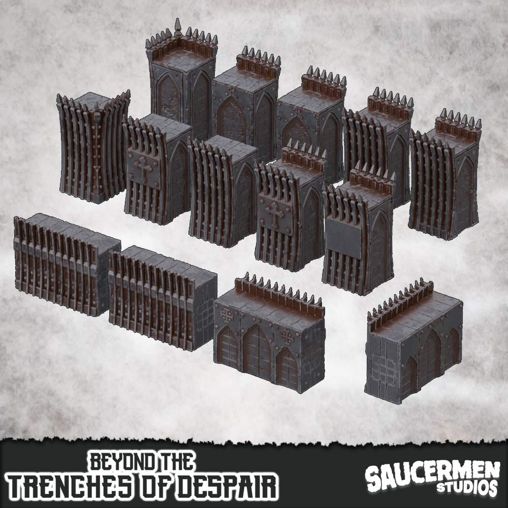 Beyond the Trenches of Despair: Great Wall by saucermenstudios - Trench Crusade Terrain