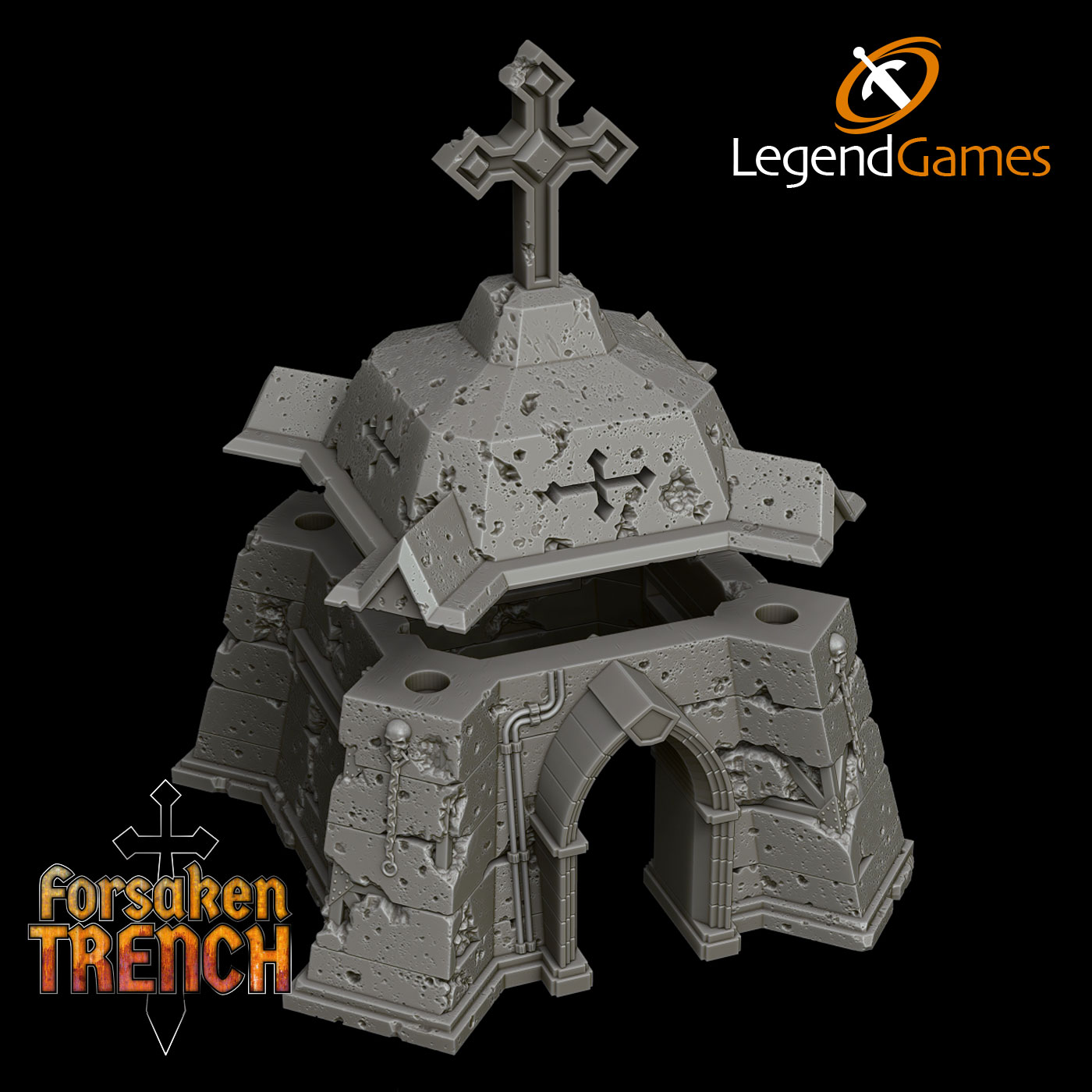 LegendGames Trench Crusade Modular Bunker by LegendGames - Forsaken, battery, emplacement, gothic, horror, scenery, sci-fi, tabletop, terrain, trench - Image 3