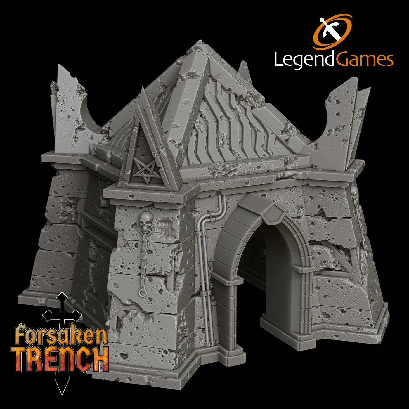 LegendGames Trench Crusade Modular Bunker by LegendGames - Forsaken, battery, emplacement, gothic, horror, scenery, sci-fi, tabletop, terrain, trench - Image 2