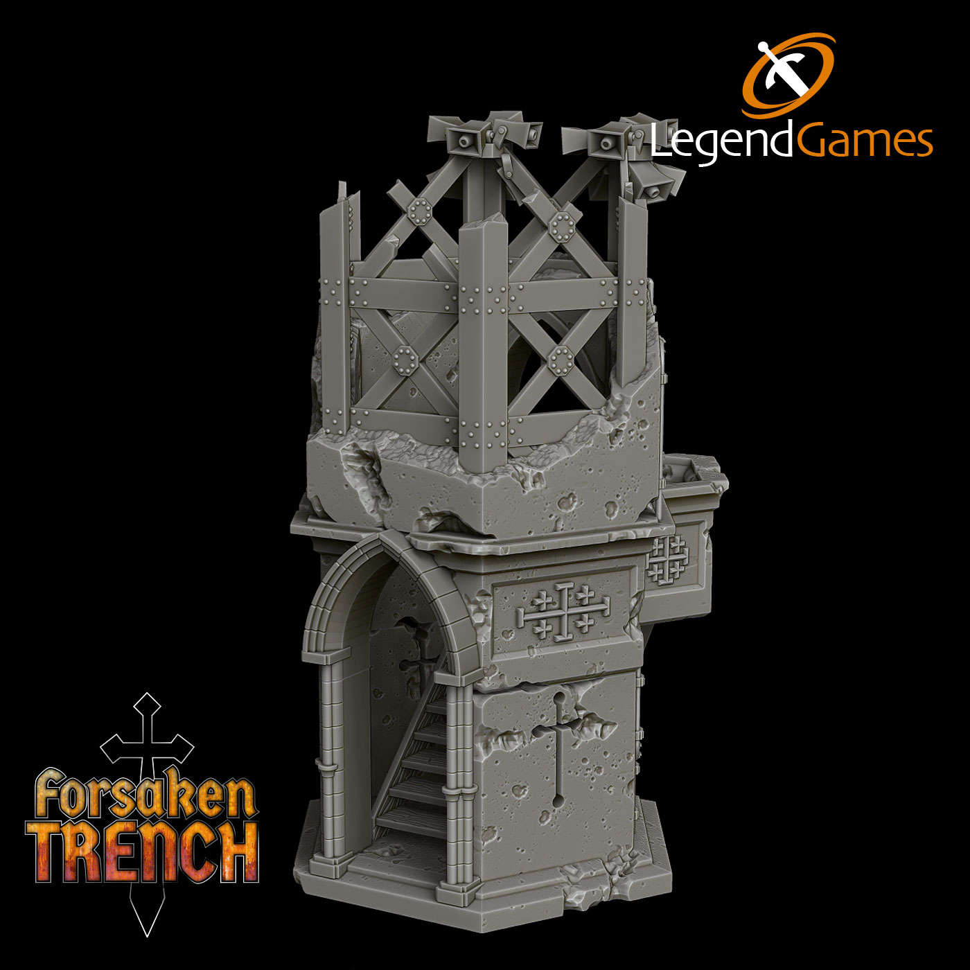 LegendGames Trench Pulpit for Trench Crusade by LegendGames - Forsaken, dark, gothic, horror, hulk, sci-fi, tabletop, terrain, trench, warhammer - Image 3
