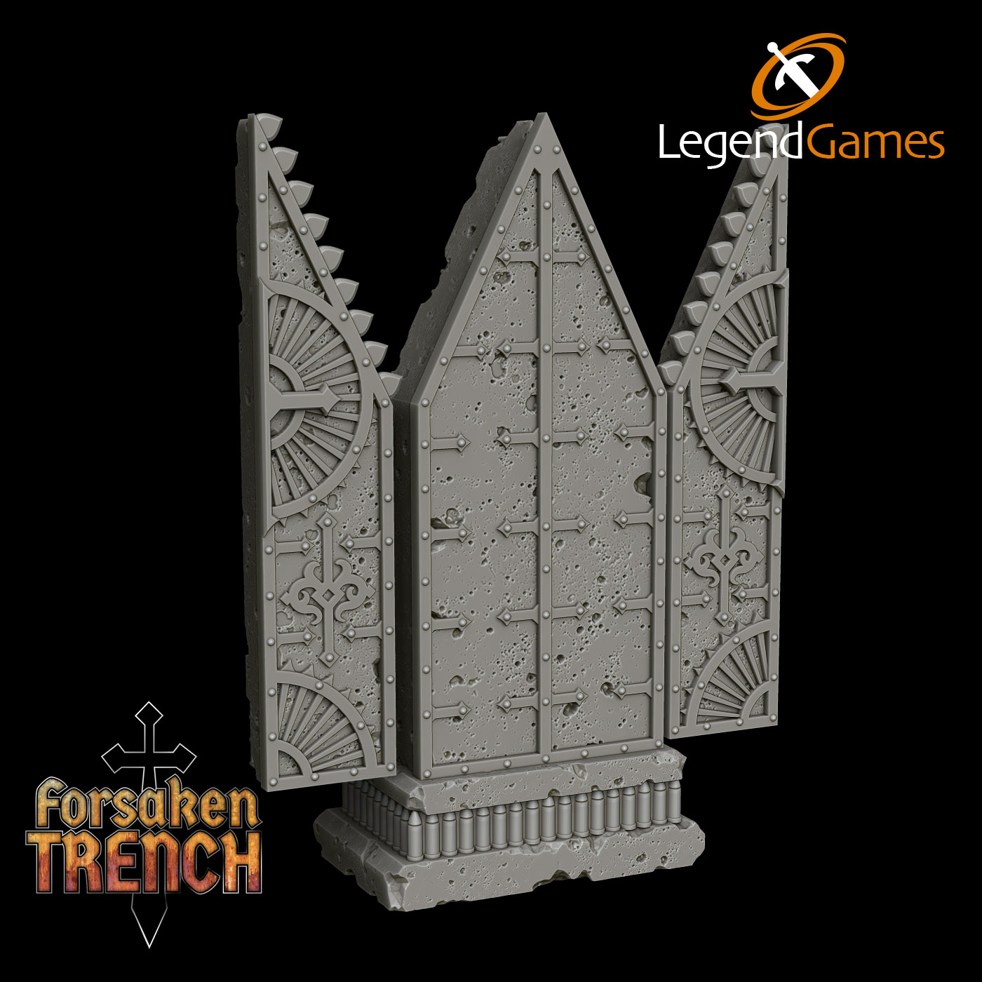 LegendGames Trench Crusade Battlefield Shrine Triptych by LegendGames - Shrine, Sigmar, WWI, arcane, gothic, horror, scenery, tabletop, terrain, ww1 - Image 2