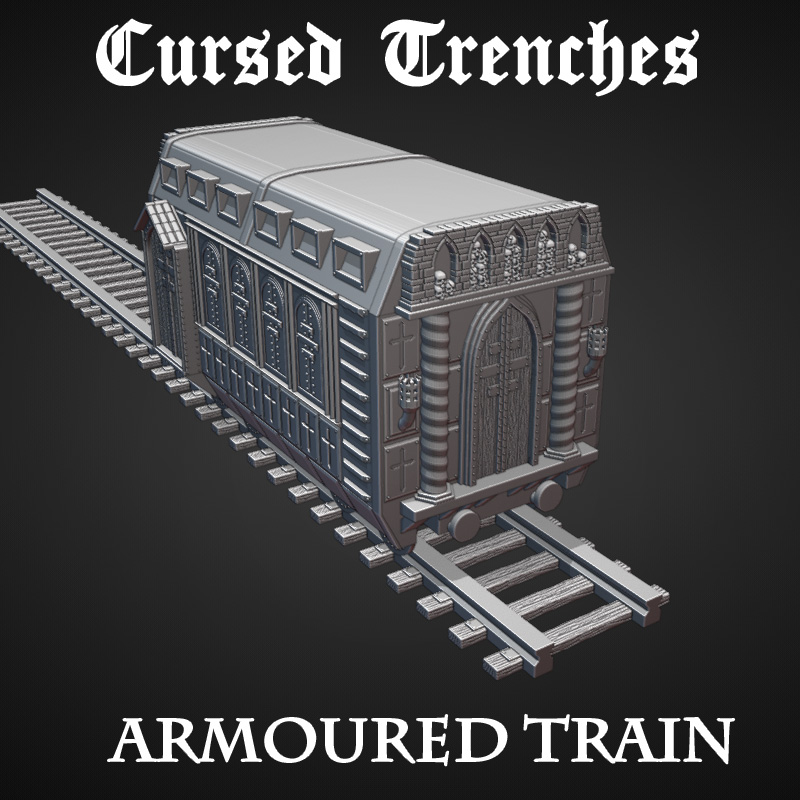 Armoured Train Scenario Pack by Warscape - Crusade, Pylon, Railway, Trench Crusade, armoured, bridge, cursed, gaming, scenery, table, terrain, tower, train, trench, trenchcrusade, trenchcrusadeterrain, wargaming, watch, watchtower - Image 4