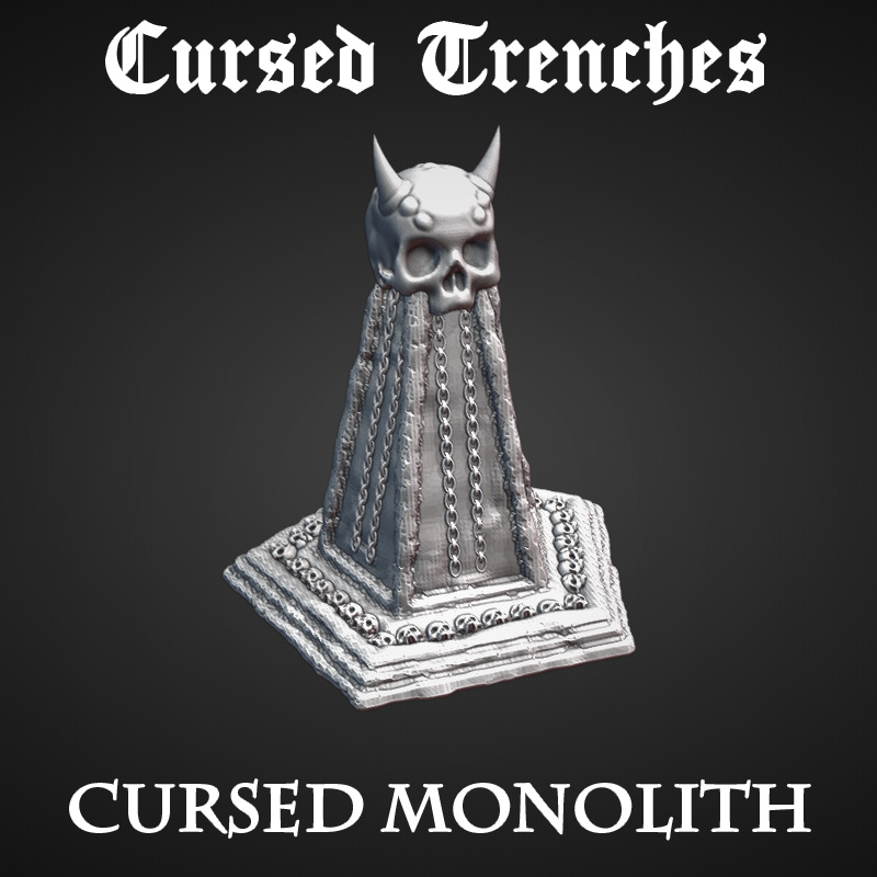 Cursed Trenches: Cursed Monolith by Warscape - Crusade, Monolith, cursed, demon, demonic, hell, heretic, scenery, skull, stone, terrain, tower, trench, trenches - Image 2
