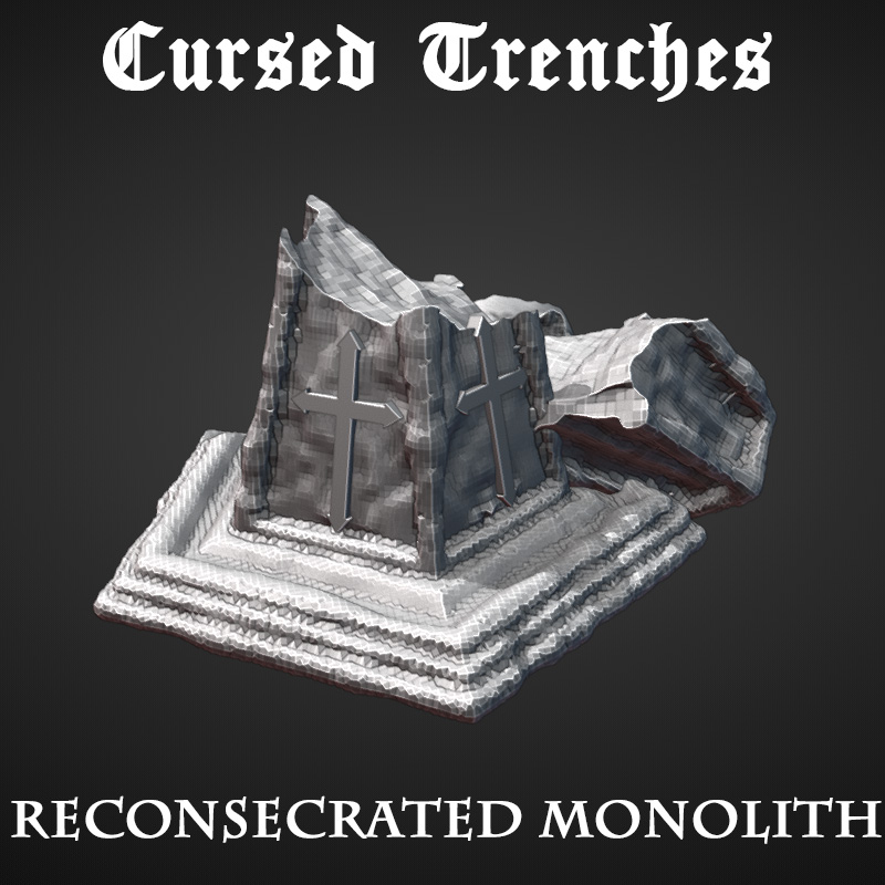 Cursed Trenches: Cursed Monolith by Warscape - Crusade, Monolith, cursed, demon, demonic, hell, heretic, scenery, skull, stone, terrain, tower, trench, trenches - Image 3