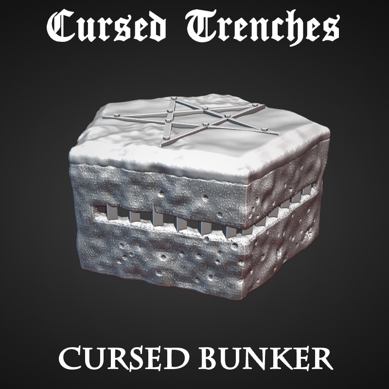 Cursed Trenches: Cursed Bunker by Warscape - Bunker, Crusade, Stronghold, fortification, hell, heretic, scenery, tabletop, terrain, trench, trenches - Image 2
