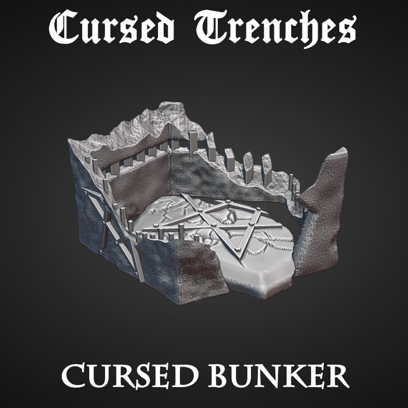 Cursed Trenches: Cursed Bunker by Warscape - Bunker, Crusade, Stronghold, fortification, hell, heretic, scenery, tabletop, terrain, trench, trenches - Image 3