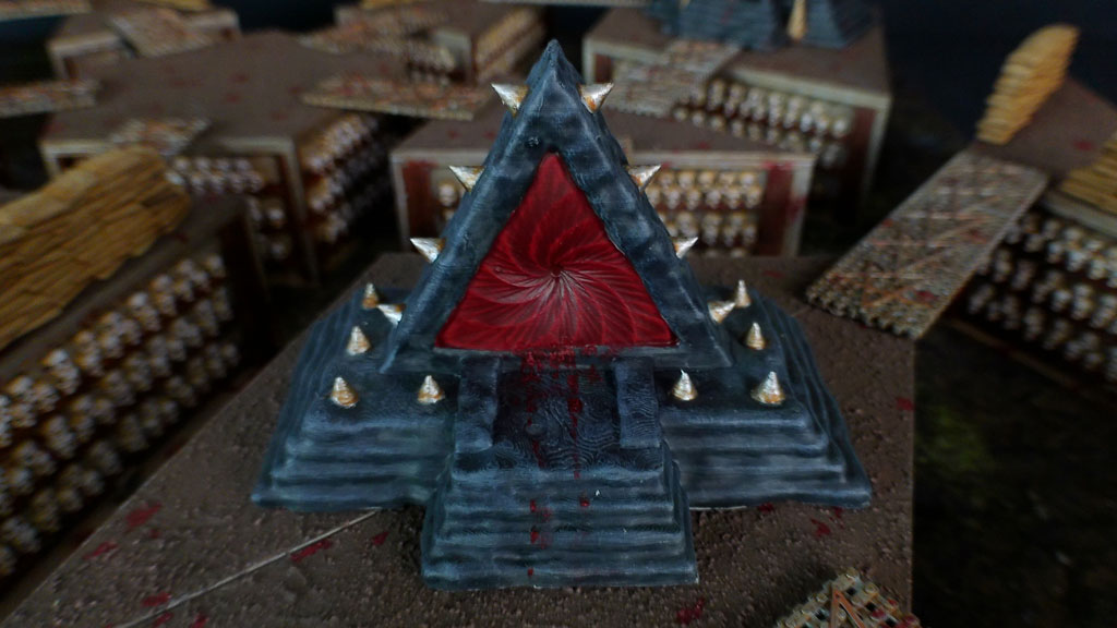 Cursed Trenches: Small Portals by Warscape - Crusade, demon, demonic, gaming, grimdark, hell, heretic, portal, scenery, stone, tabletop, terrain, trench, trenches - Image 2