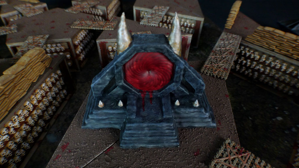 Cursed Trenches: Small Portals by Warscape - Crusade, demon, demonic, gaming, grimdark, hell, heretic, portal, scenery, stone, tabletop, terrain, trench, trenches - Image 4
