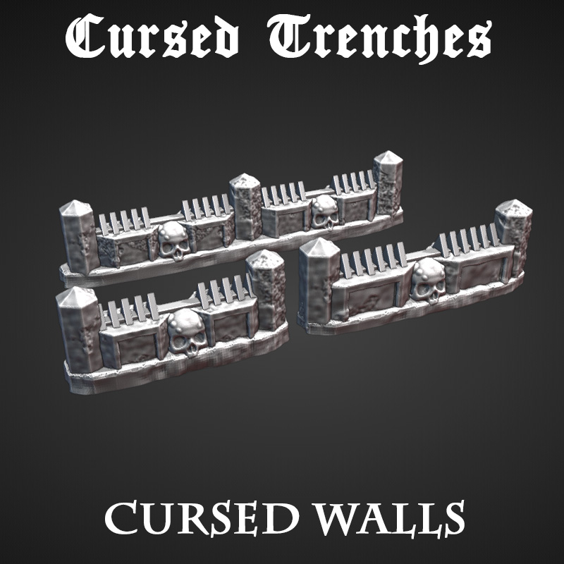 Cursed Trenches: Cursed Walls by Warscape - Trench Crusade Terrain