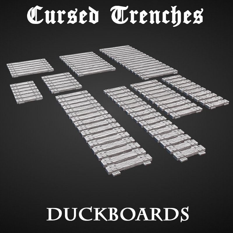 Cursed Trenches: Duckboards & Divider Walls by Warscape - Trench Crusade Terrain