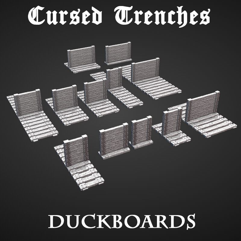 Cursed Trenches: Duckboards & Divider Walls by Warscape - Crusade, WALLS, duckboards, gaming, scenery, tabletop, terrain, trench, trenches, wooden - Image 2