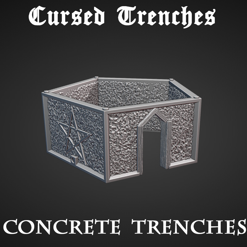 Cursed Trenches: Concrete Trenches by Warscape - Trench Crusade Terrain