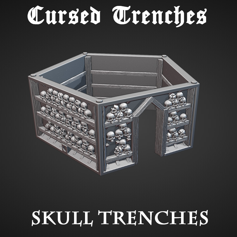 Cursed Trenches: Skull Trenches by Warscape - Crusade, grimdark, scenery, skull, terrain, trench, trenches - Image 4