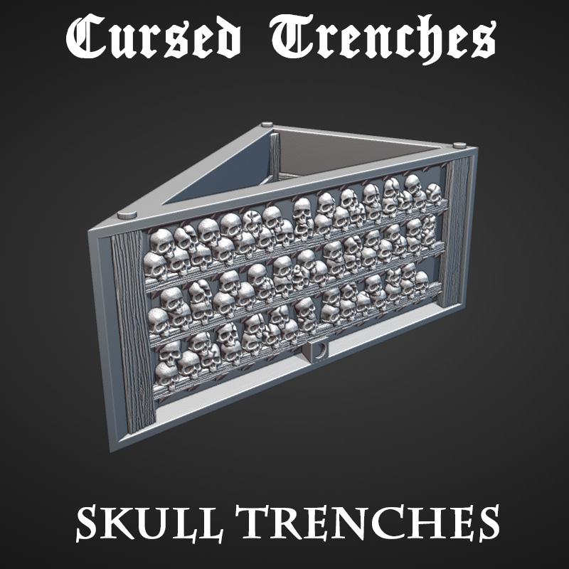Cursed Trenches: Skull Trenches by Warscape - Crusade, grimdark, scenery, skull, terrain, trench, trenches - Image 5