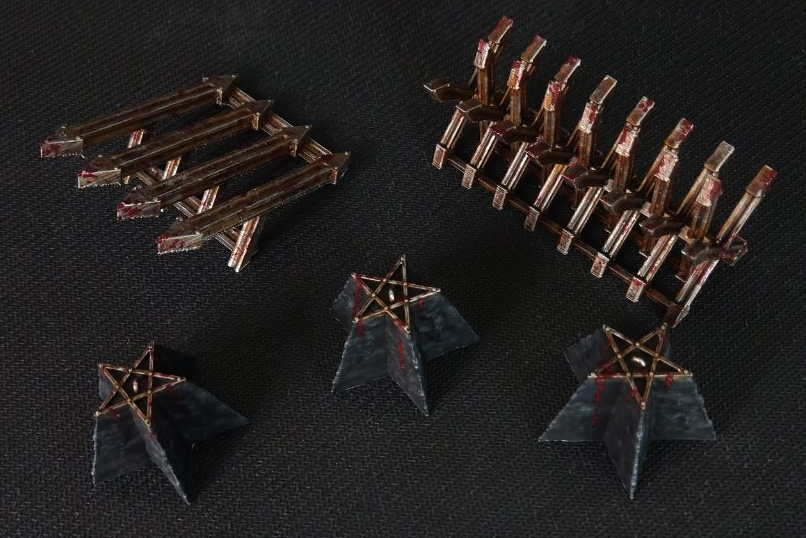 Cursed Trenches: 3D Printable hellscapes by Warscape - Bunker, Crusade, Monolith, Shrine, Traps, barbed, demon, demonic, duckboards, grimdark, hellscape, heretic, portal, sandbags, scenery, tank, terrain, trench, trenches, wire - Image 4