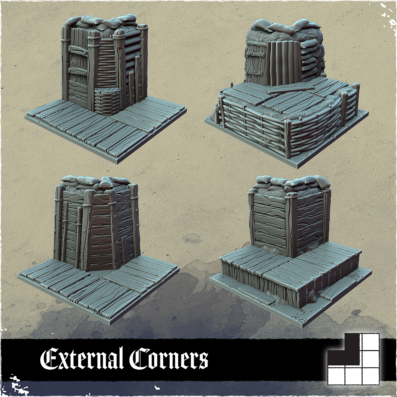 No Man's Land: Modular Trenches by multiverse-store - modular, openlock, trench, trenchcrusade, ww1 - Image 5