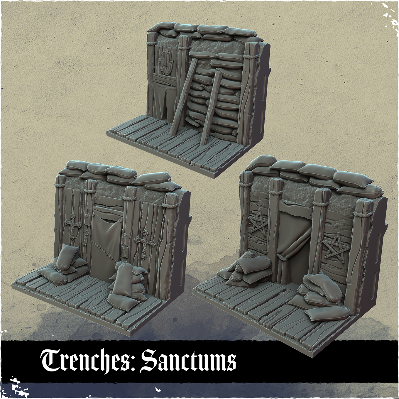 Trench Sanctums and Dugouts by multiverse-store - Trench Crusade Terrain
